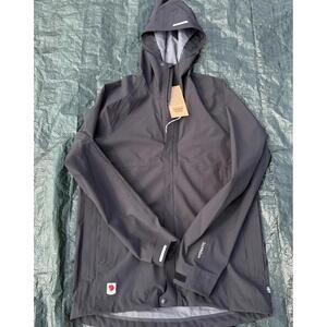 Fjallraven Mens Small Black Full-Zip High Coast Hydratic Trail Jacket F86984 NEW